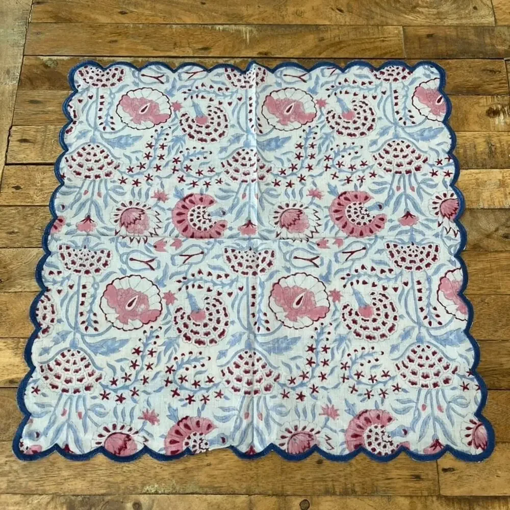 Hydrangea Print Cotton Napkins Set of 4 17